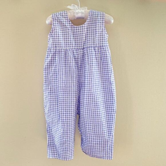 Vintage 90s Jordan Marie Plaid Jumpsuit 6 Months - Picture 6 of 10